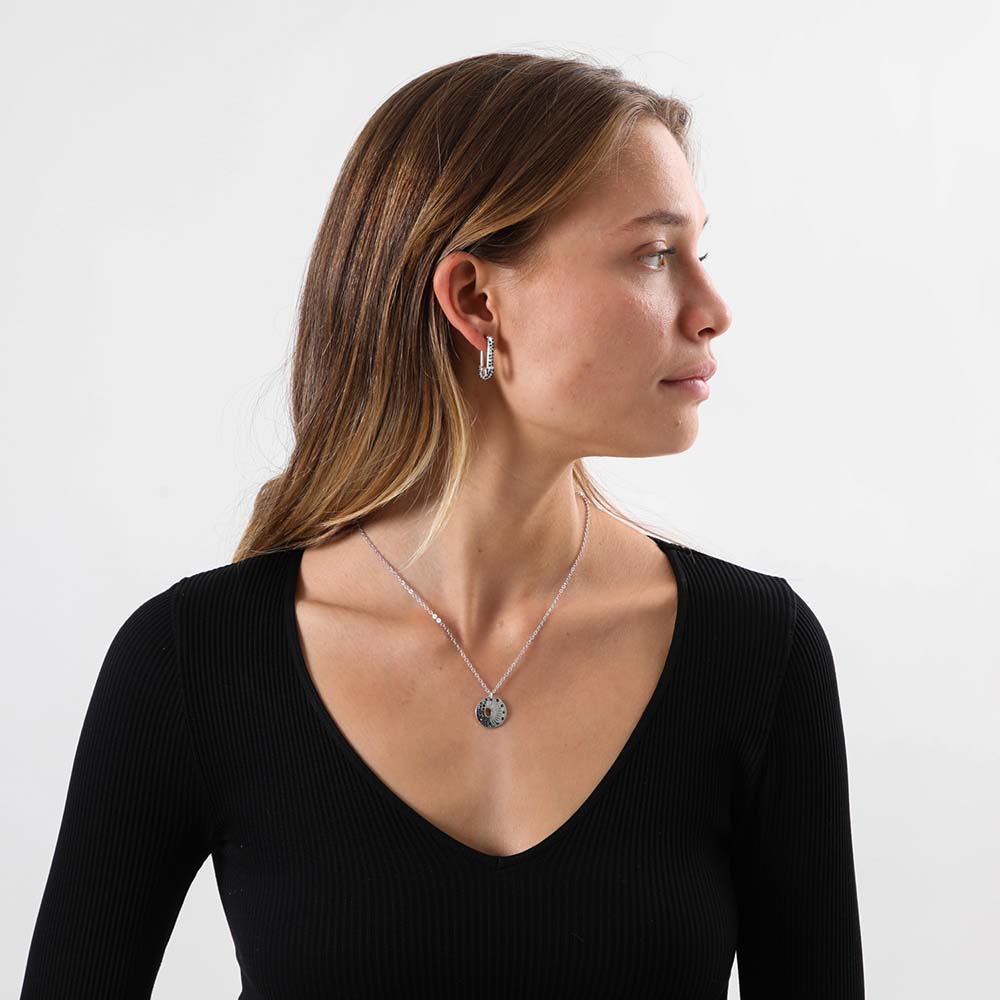 Collar Corto Linkin Plateado i-D