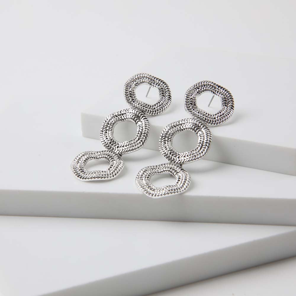 Aros Largo Cloud Plateado Humana