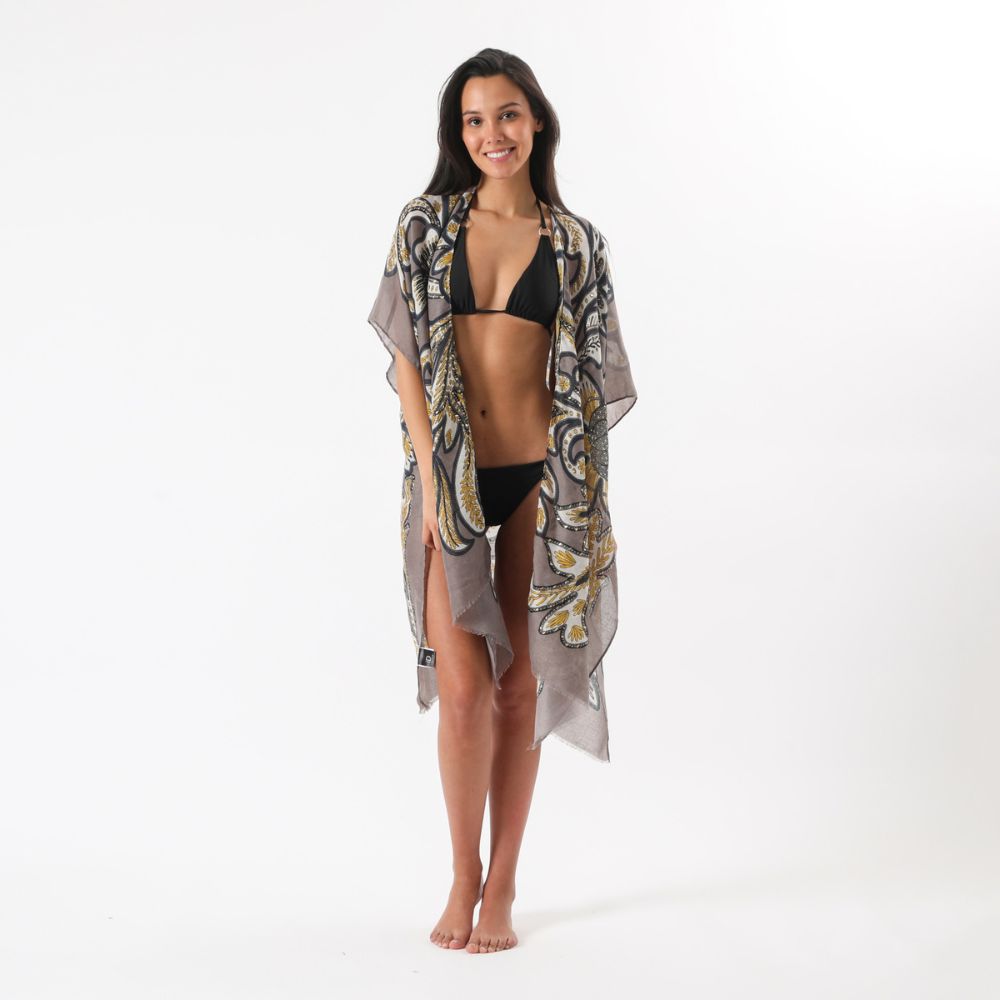 Kimono Paisley Gris i-D