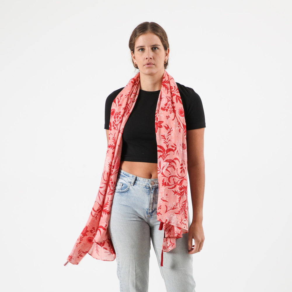 Pañuelo Estampado Tilo Rosado i-D