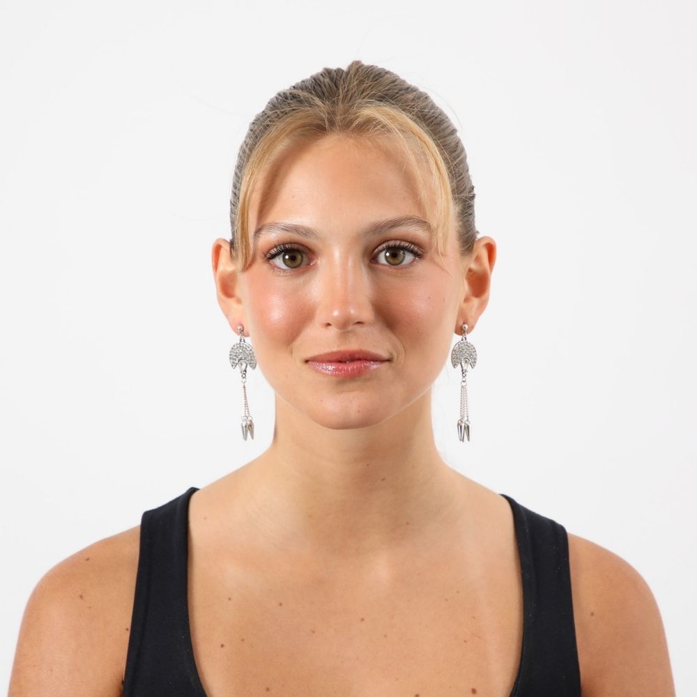 Aros Largo Bella Plateado Humana