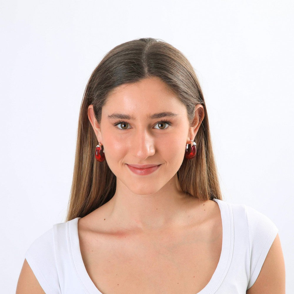 Aros Argollas Teresa Plateado I-D