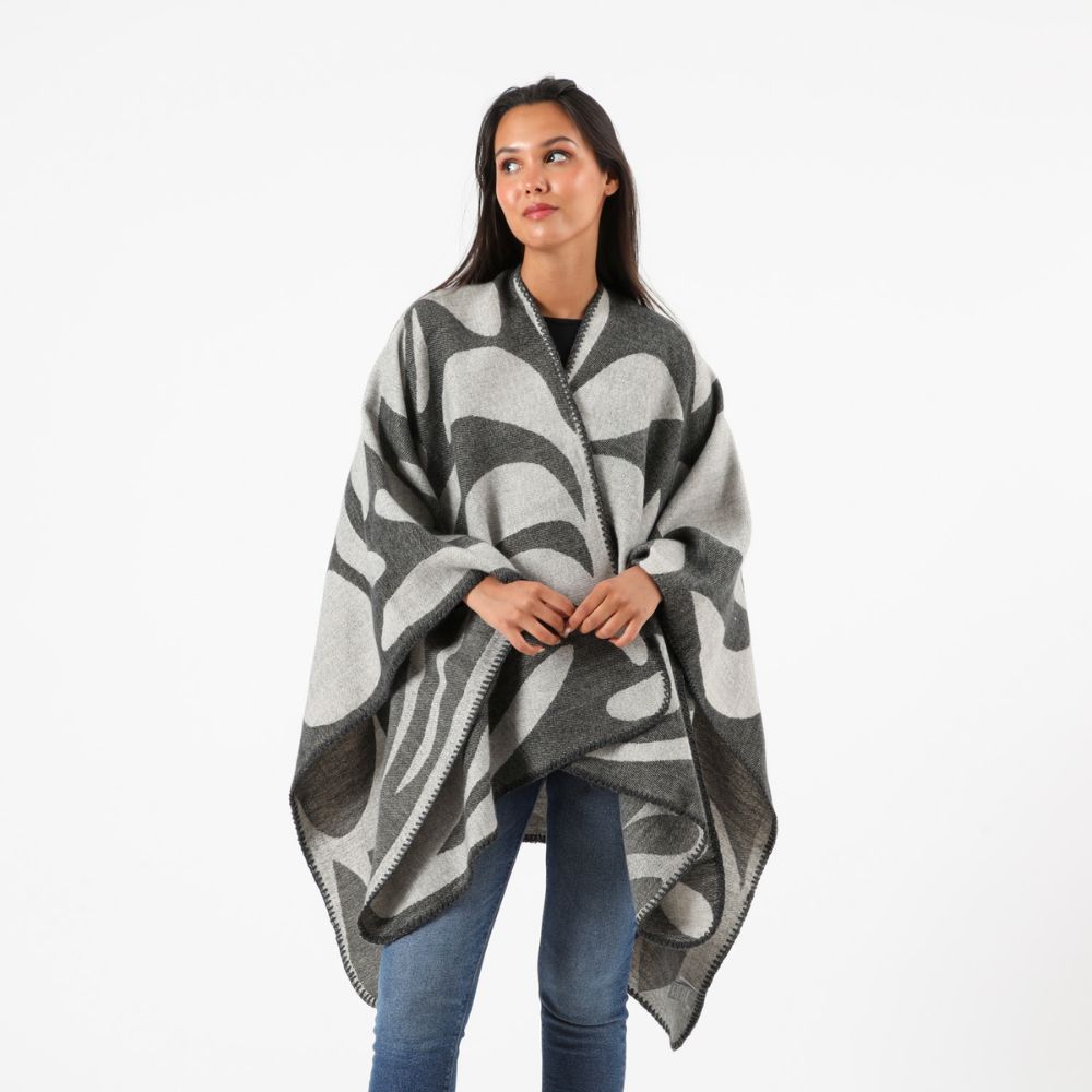 Poncho Gisela Gris Tatienne