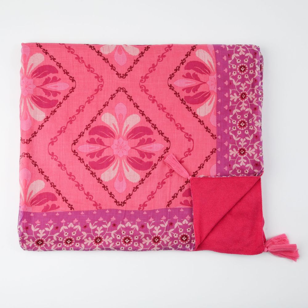 Toalla Reversible Kos Fucsia Humana