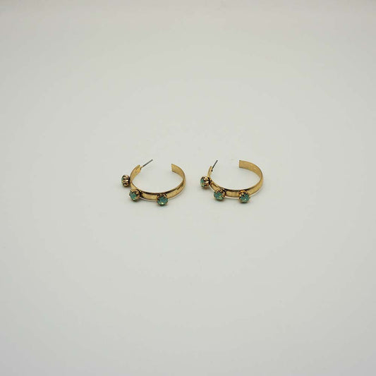 Aros Argollas Spots Dorados Tatienne