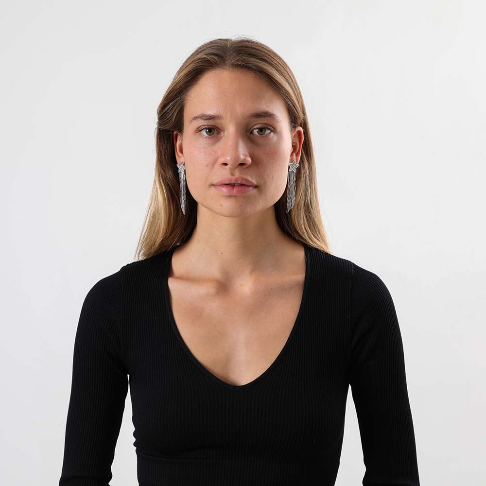 Aros Largo Paula Plateado i-D