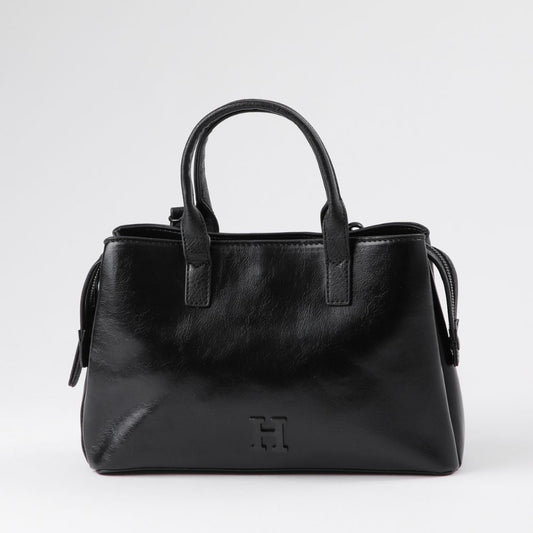 Cartera Bandolera Ecocuero Clara Negro Humana