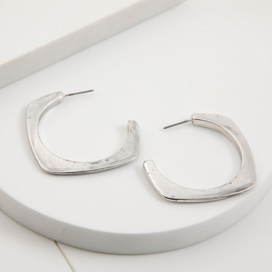 Aros Argolla Plateado Black Humana