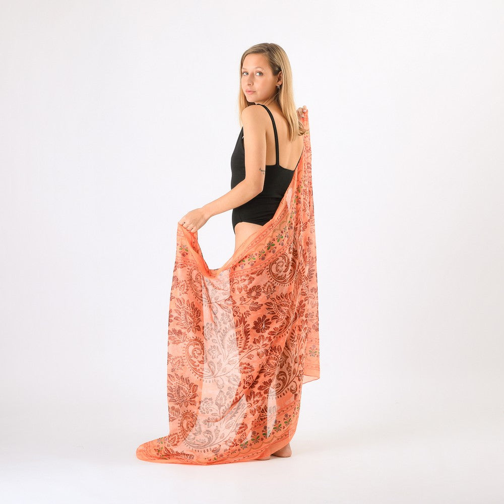 Pareo Estampado Ilya Orange Tatienne