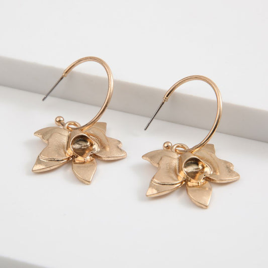 Aros Argolla Orchid Dorado Humana