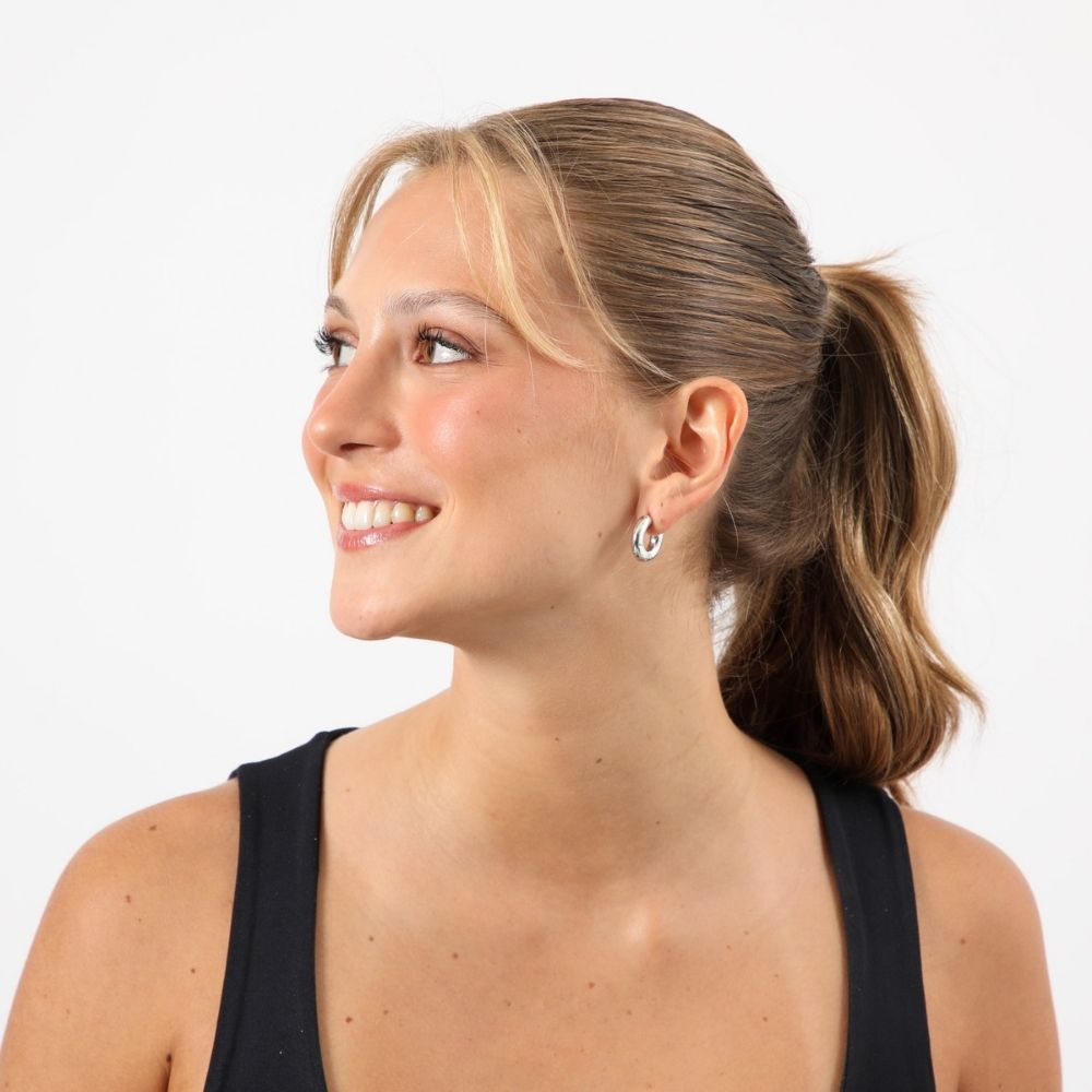 Aros Argolla Alicia Plateado Studio Humana