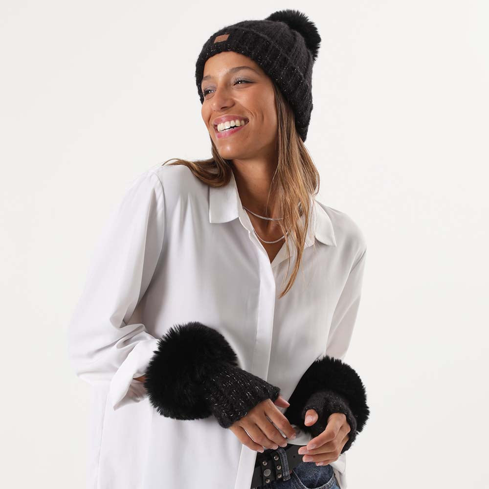 Pack Gorro + Guante Negro Laze Humana