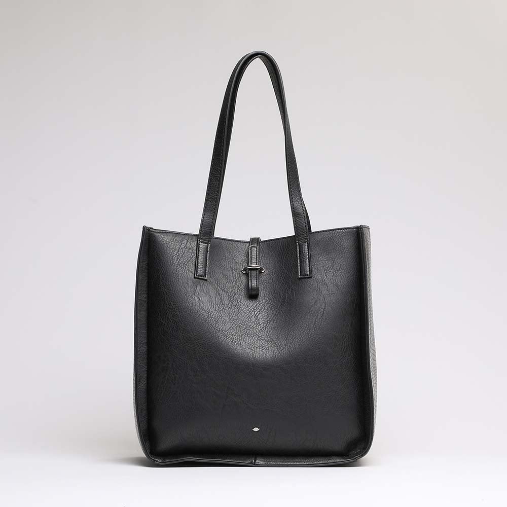 Cartera Hombro Negra Lisa i-D
