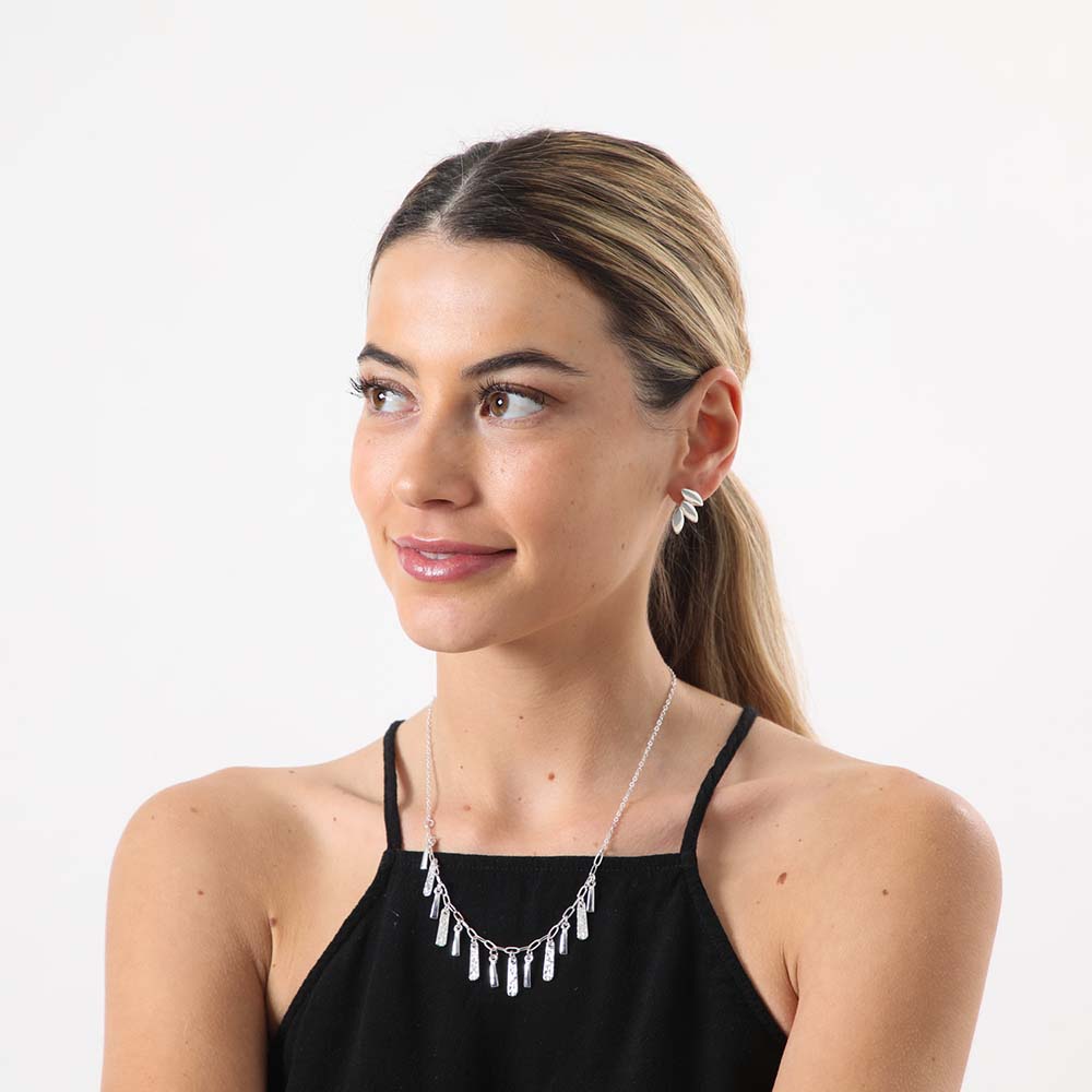 Set Collar Almonte Plateado Tatienne