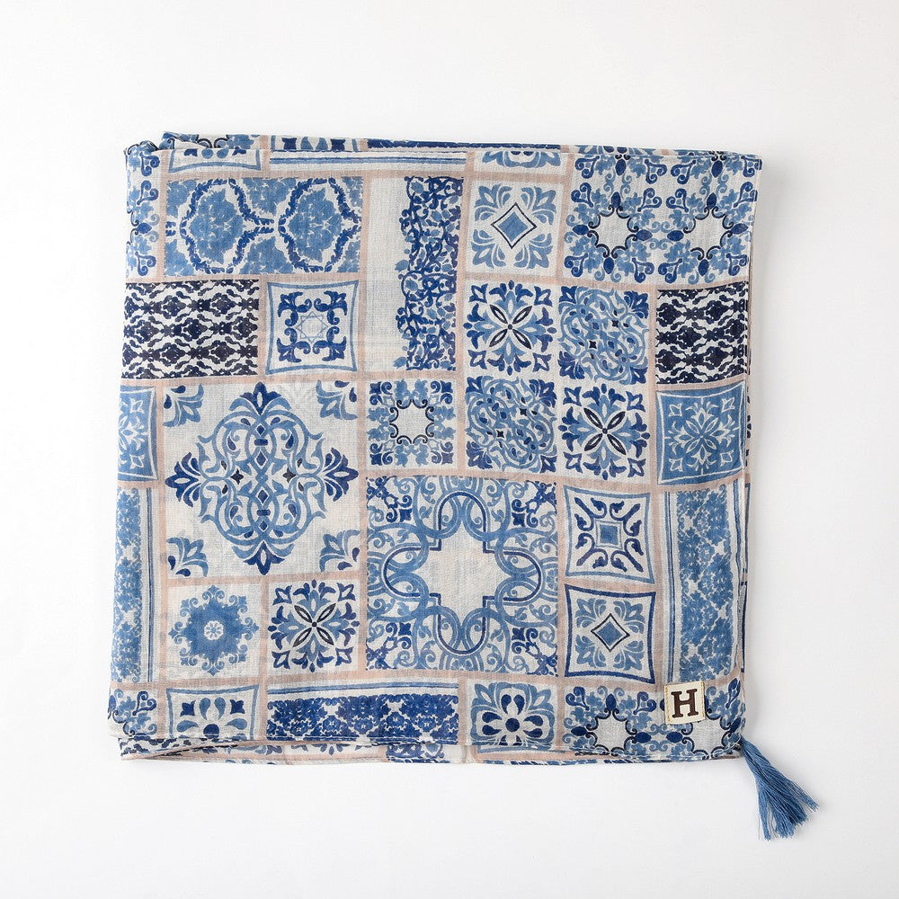 Pañuelo Estampado Cole Azul Humana