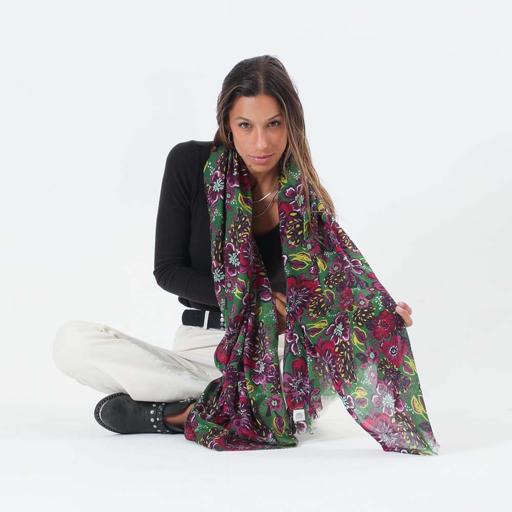 Pañuelo Estampado Morado Miss Humana