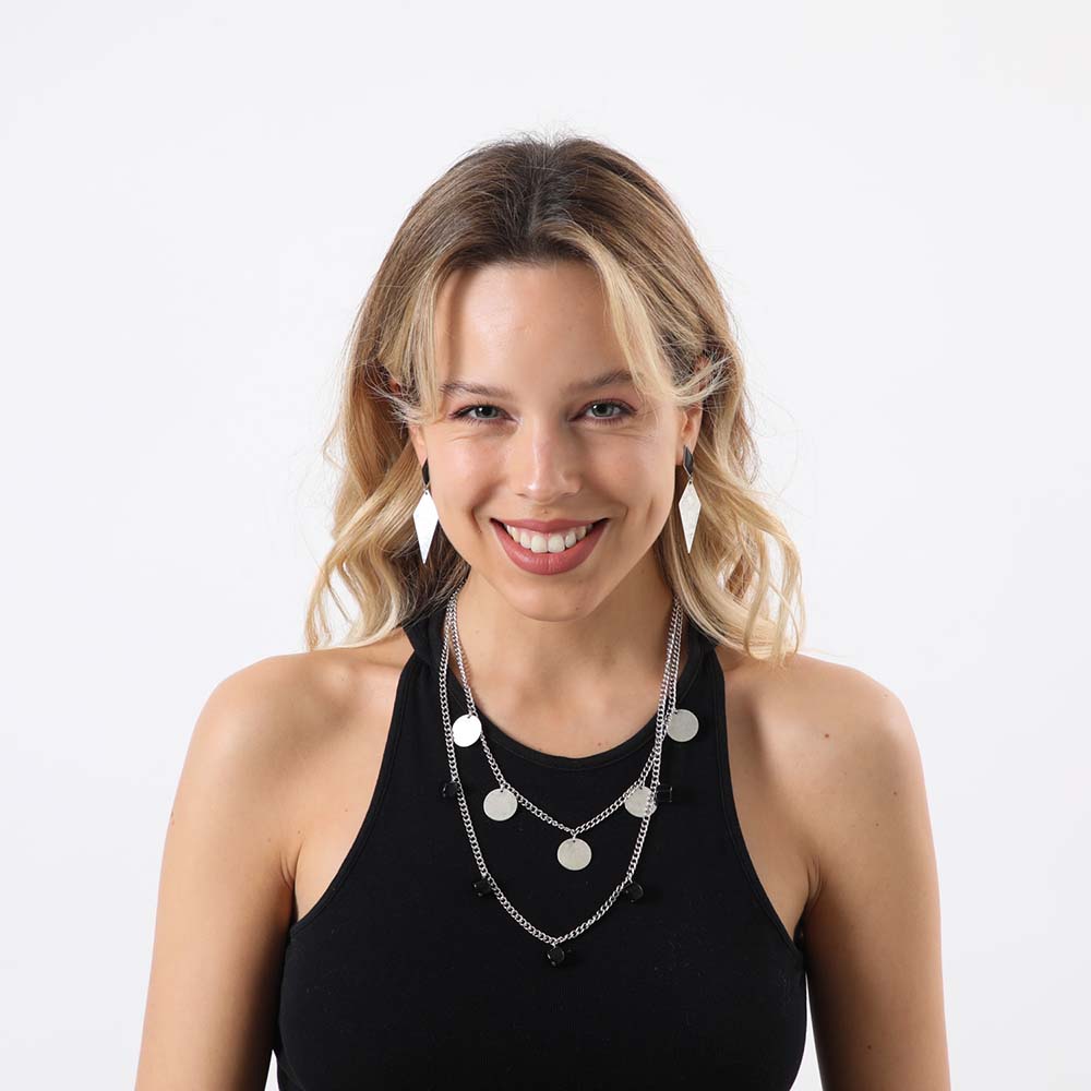 Aros Largo Ciprés Plateado Humana