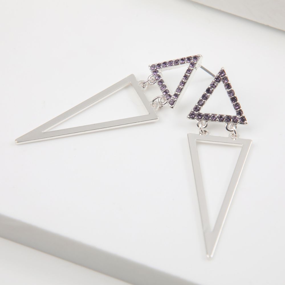 Aros Largo Lia Plateado i-D