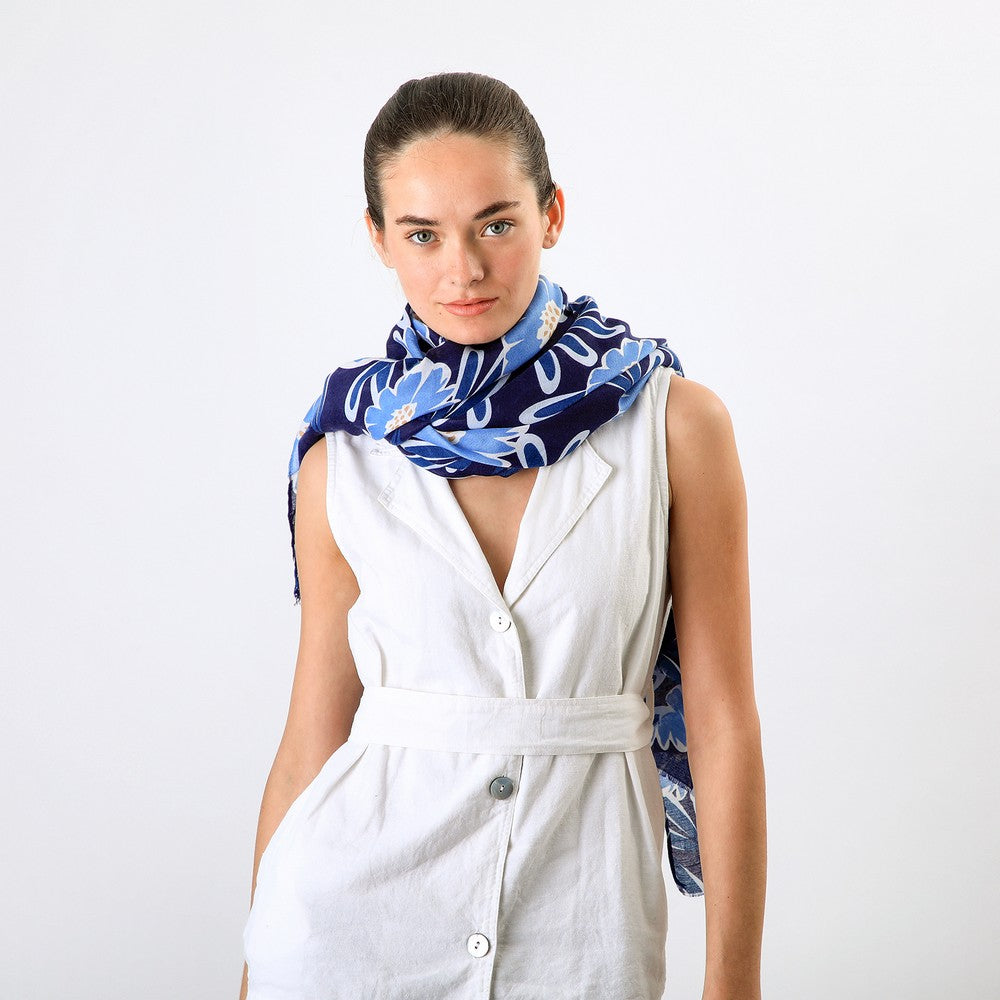 Pañuelo Estampado Mikel Blue Tatienne