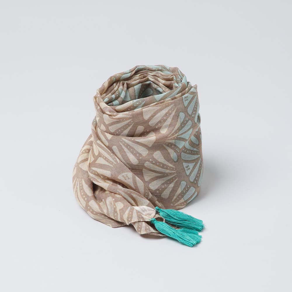 Pañuelo Estampado Coralia Café Humana