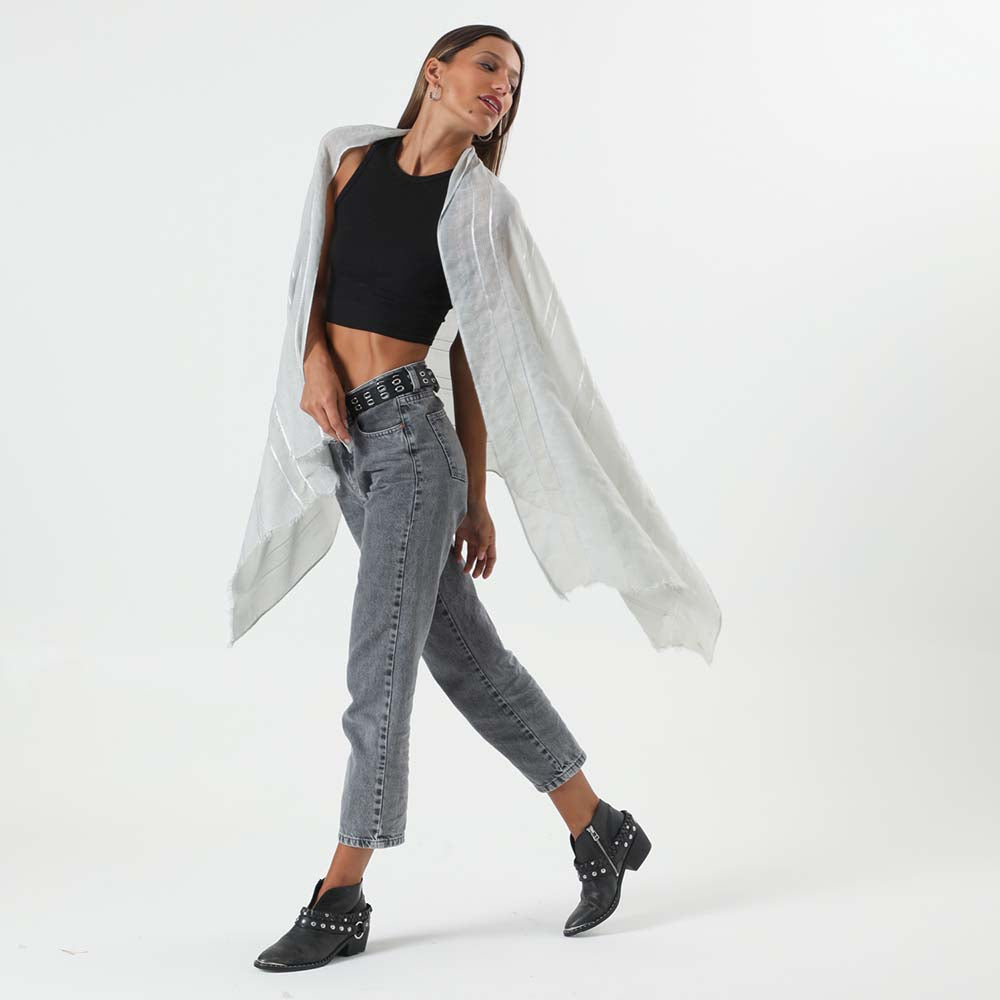 Pañuelos Liso Gris Lineas Humana