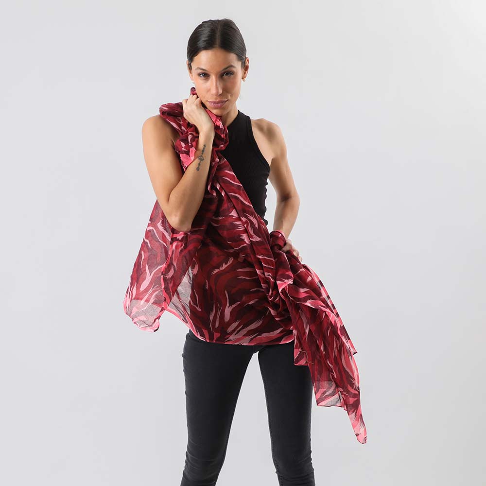 Pañuelo Estampado Amélie Rojo i-D