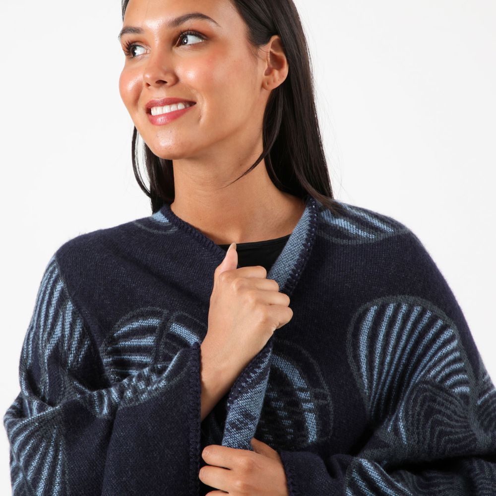 Poncho Frida Azul Tatienne