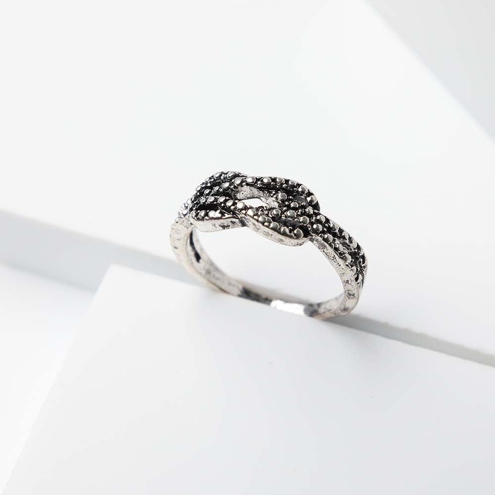 Anillo Delgado Plateado Rolling Humana