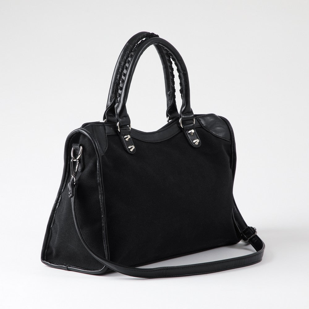 Cartera Hombro Coco Suede Black Humana