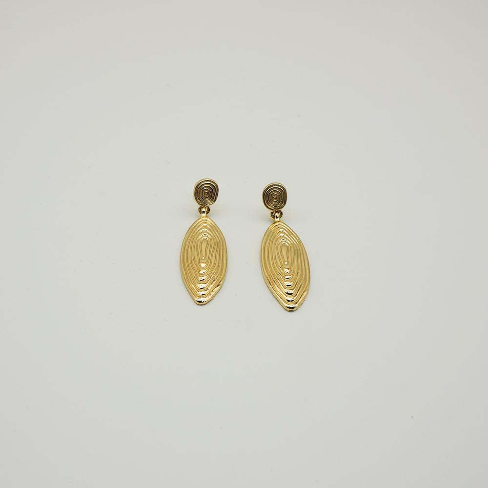 Aros Maedianos Hoja Dorado Tatienne