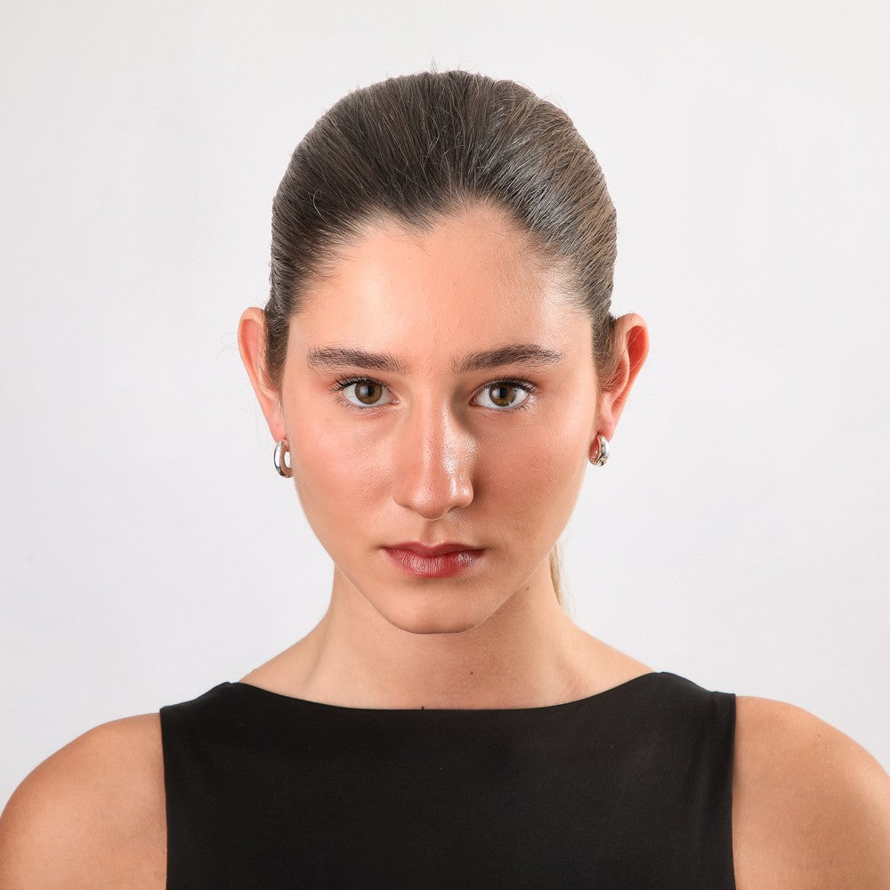 Set De Aros Dax Plateado Humana