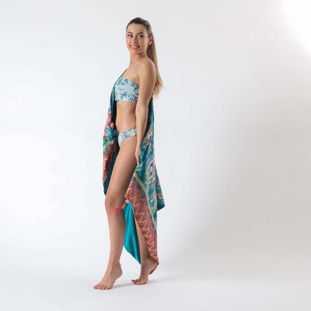 Toalla Etnic Celeste Humana