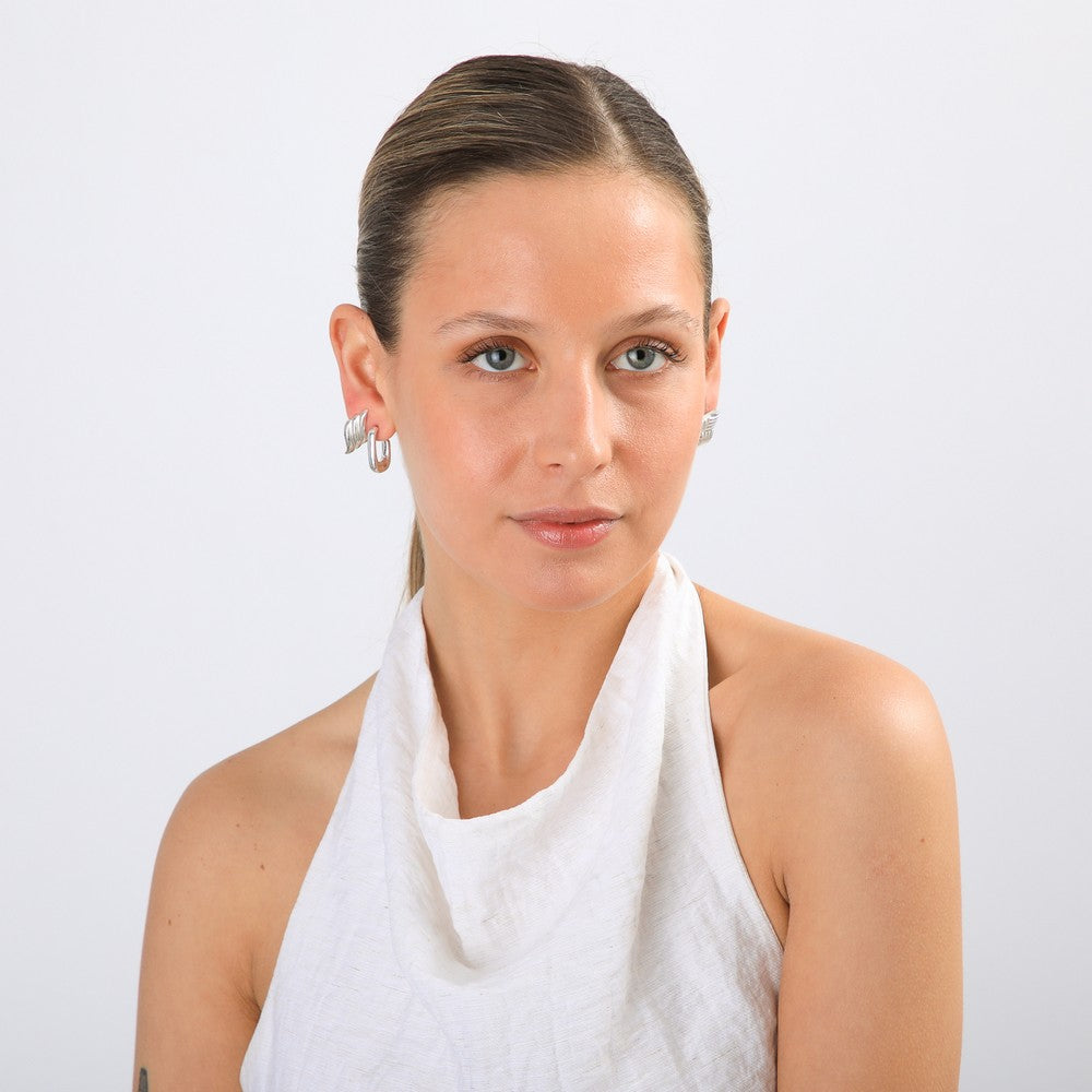 Set De Aros Xen Plateado Humana