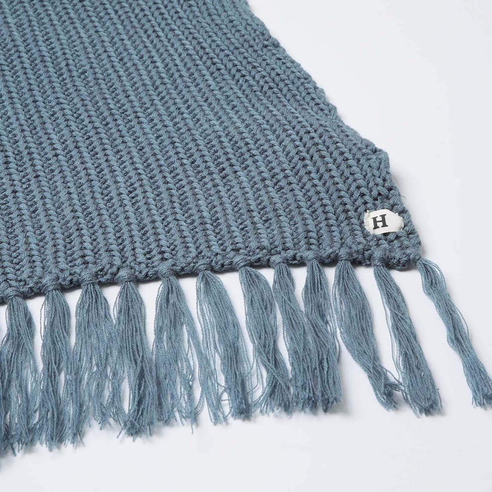 Bufanda Tejida Basic Azul Humana