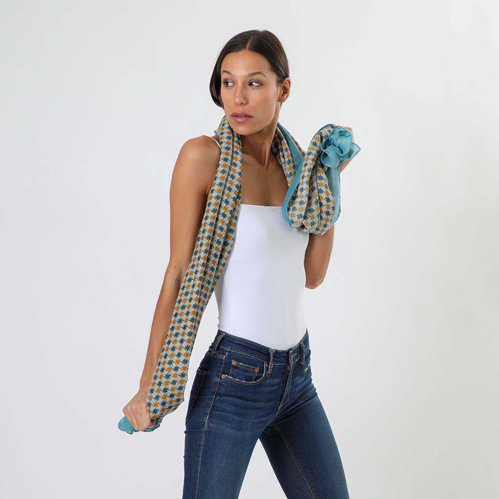 Pañuelo Estampado Barbate Celeste Humana