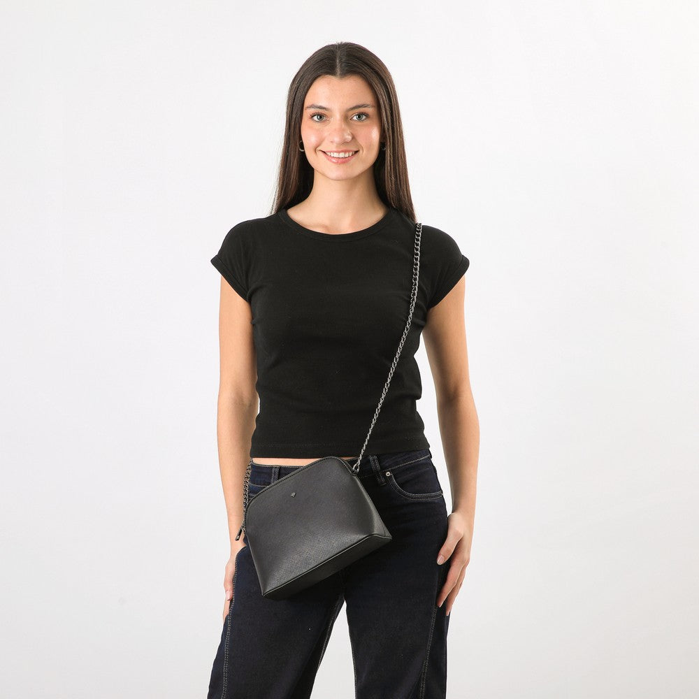 Cartera Cruzada Lirio Black I-D