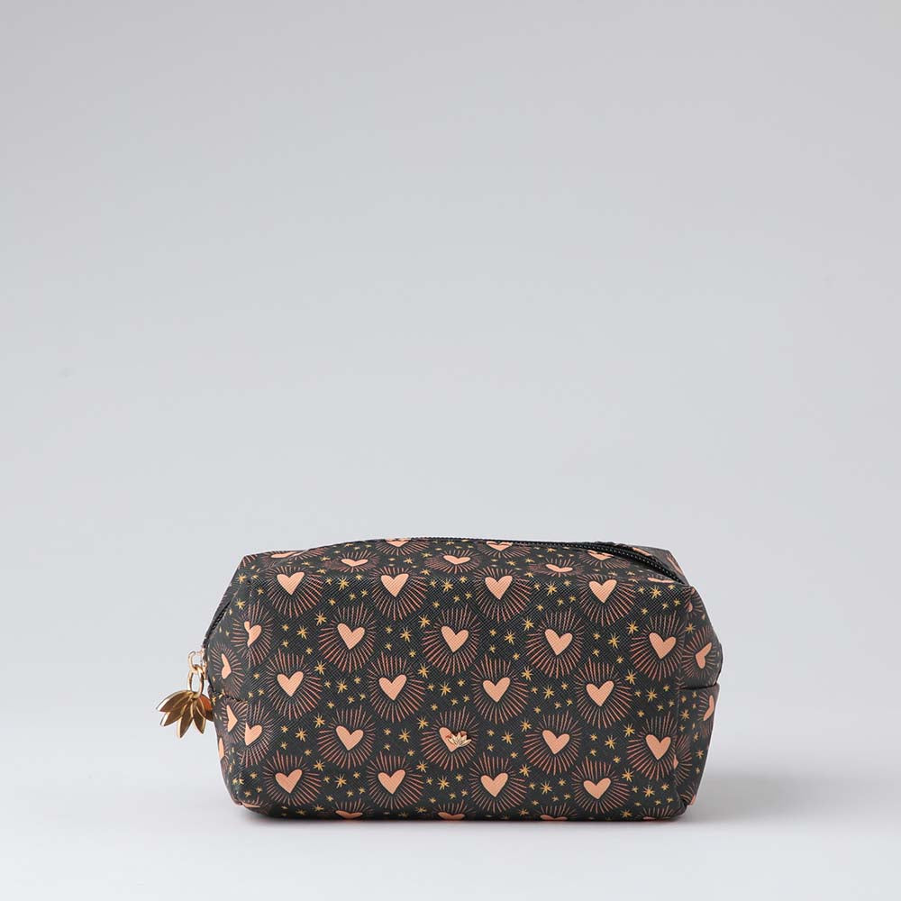 Cosmetiquero Hearts Negro i-D
