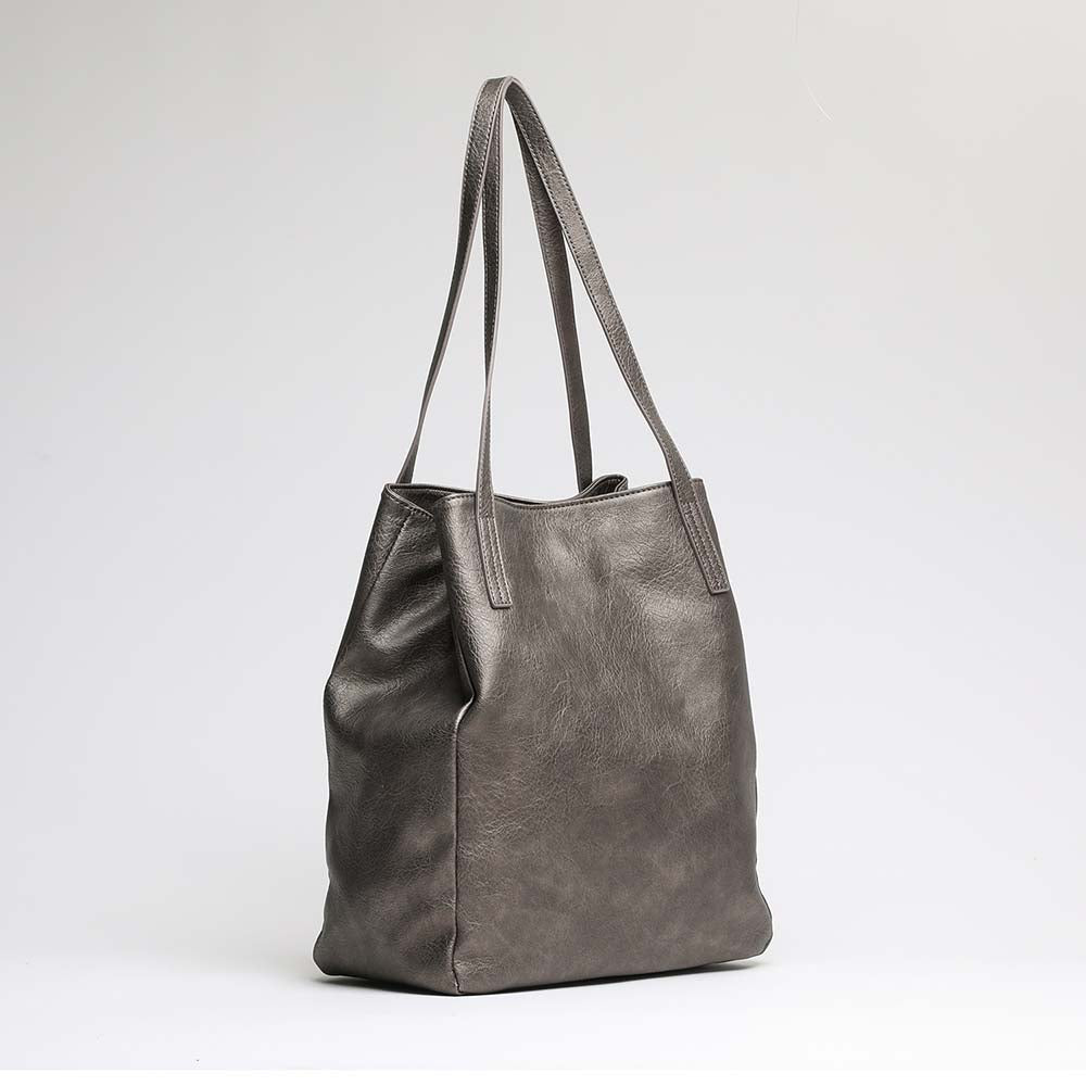 Cartera Hombro Plateada Claudia Tatienne