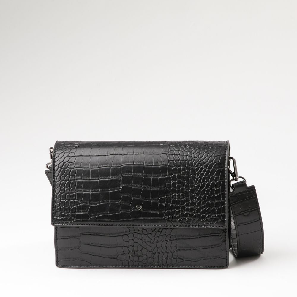 Cartera Bandolera Ecocuero Calais Negro i-D
