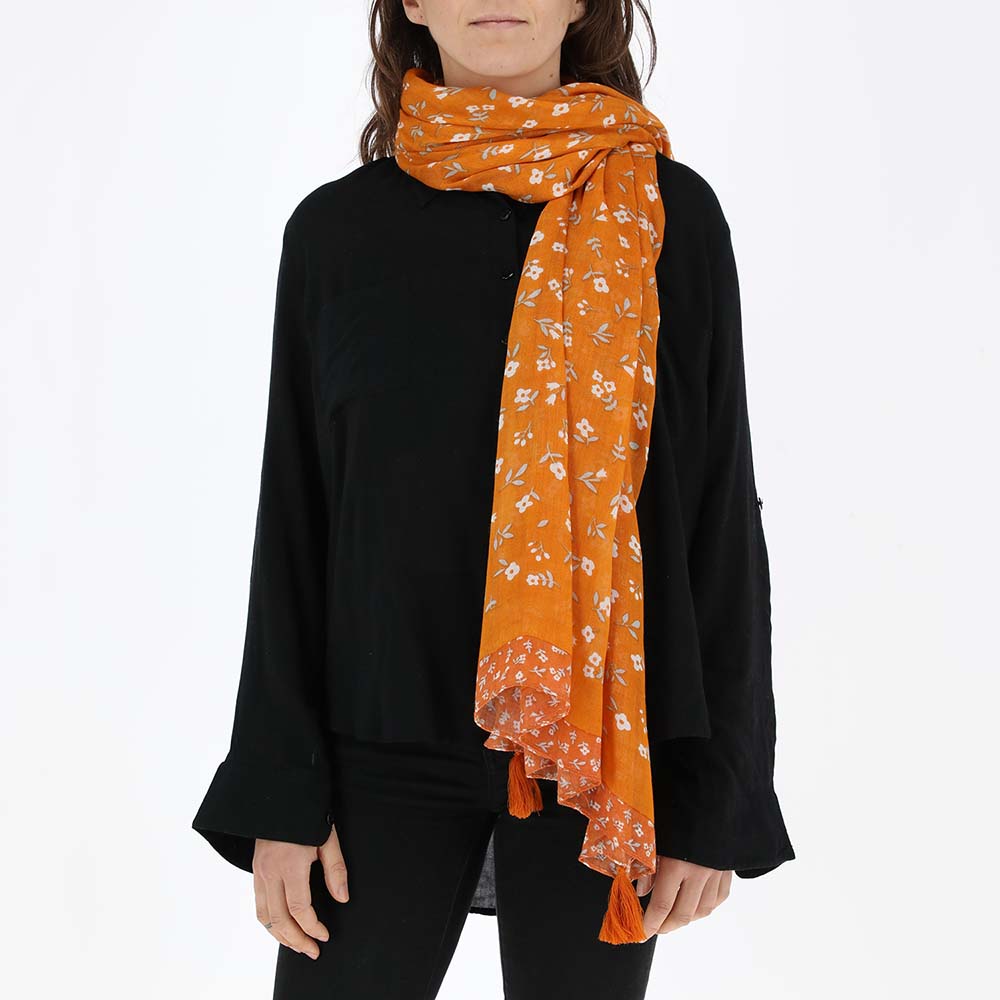 Pañuelo Estampado Spring naranjo Humana