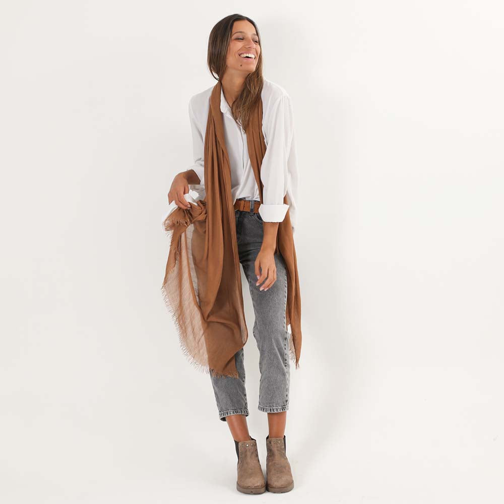 Pañuelo Liso Café Tisu Tatienne