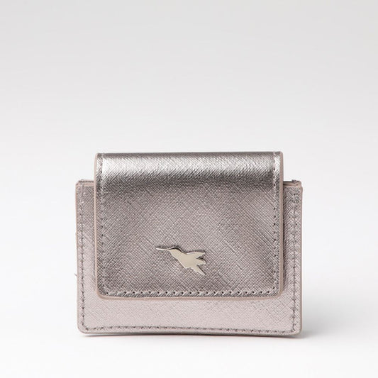 Billetera chica Peter Ecocuero plateado Tatienne