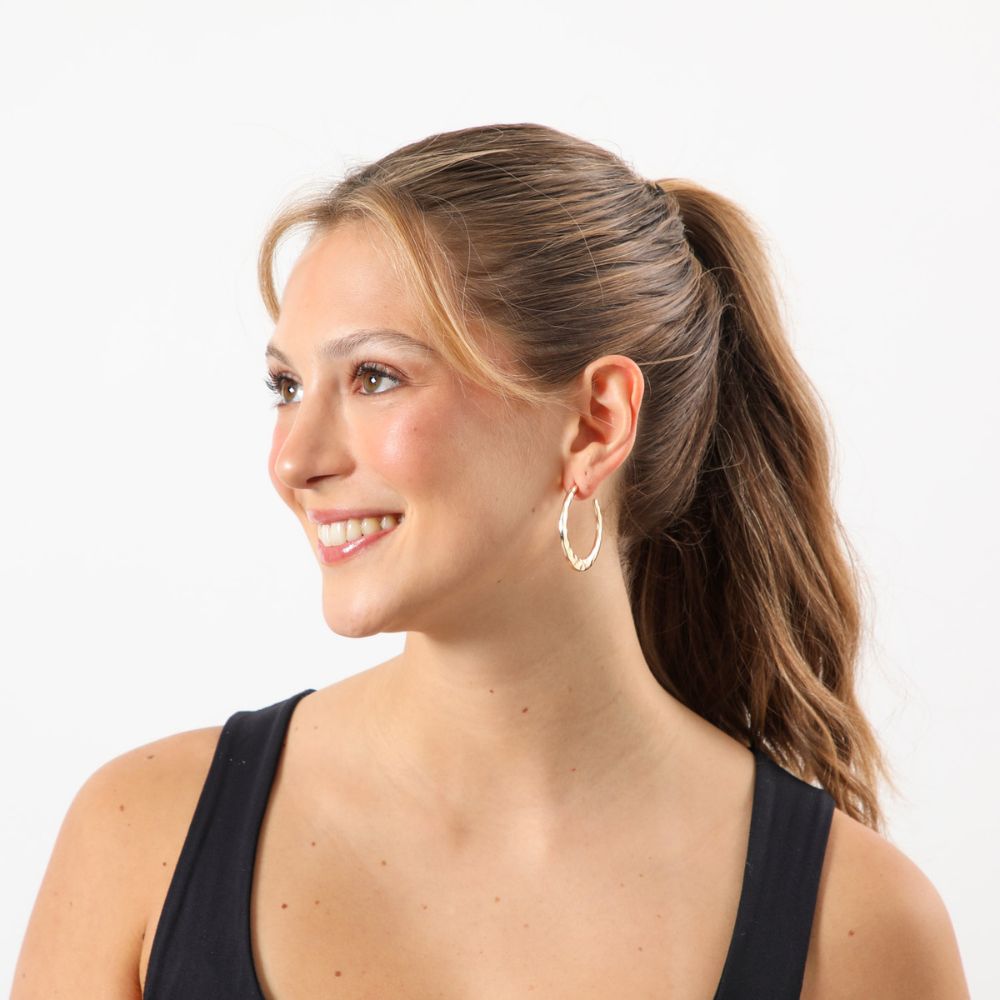 Aros Argollas Apricot Crush 18 Dorado Tatienne