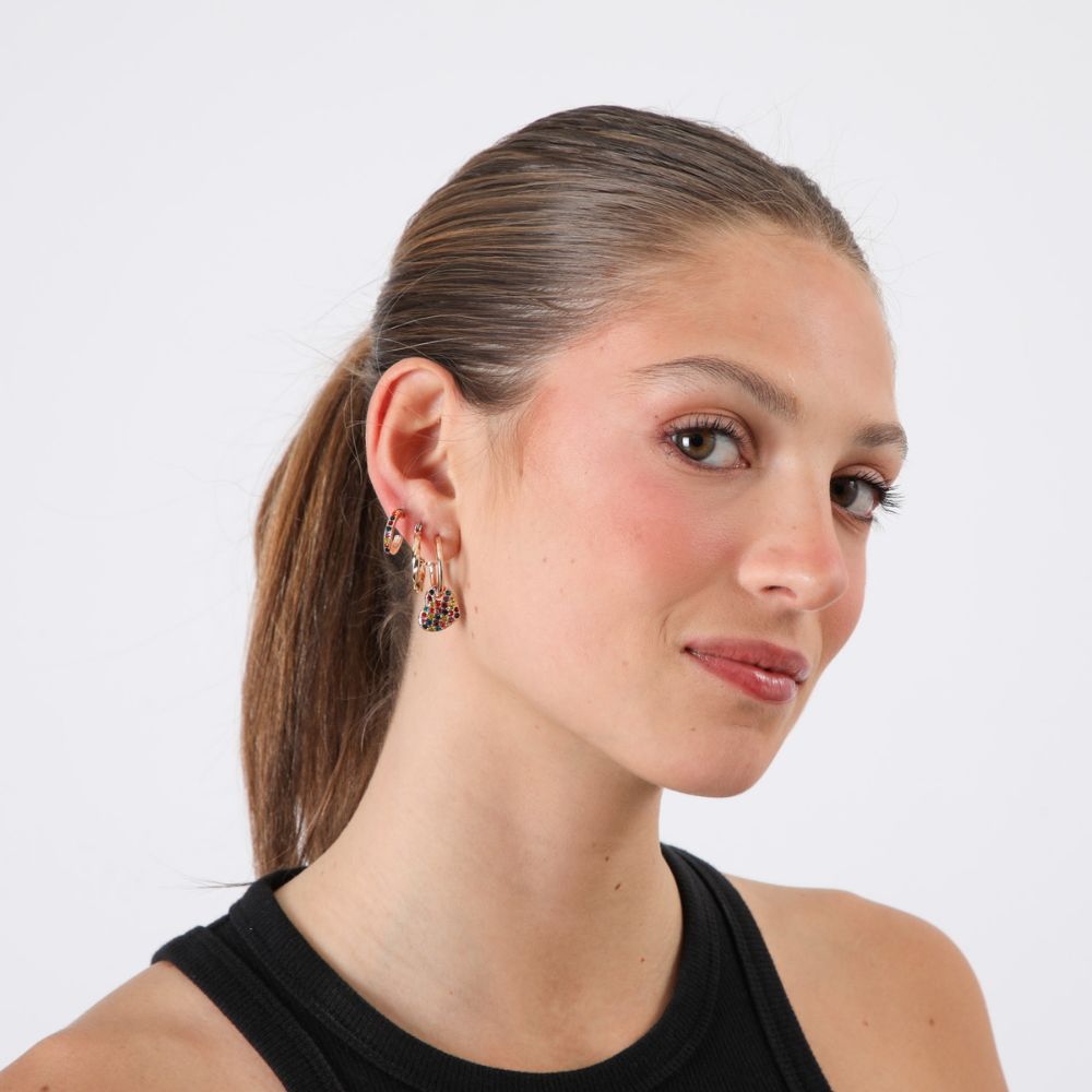 Set de 4 argollas Luminea Dorado ID