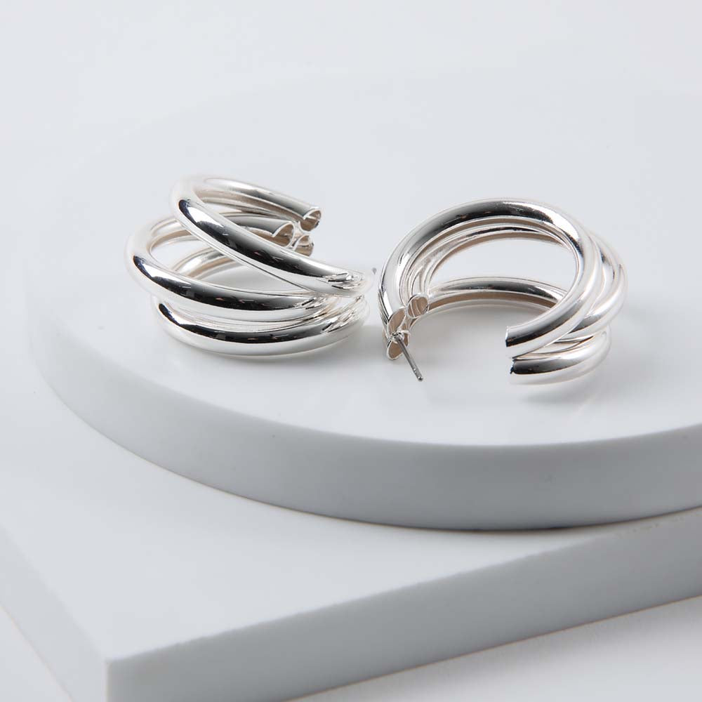 Aros Argolla Federica Plateado Tatienne