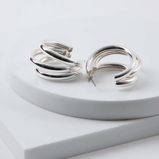 Aros Argolla Federica Plateado Tatienne