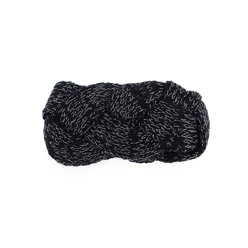 Cintillo Negro Trenza Humana