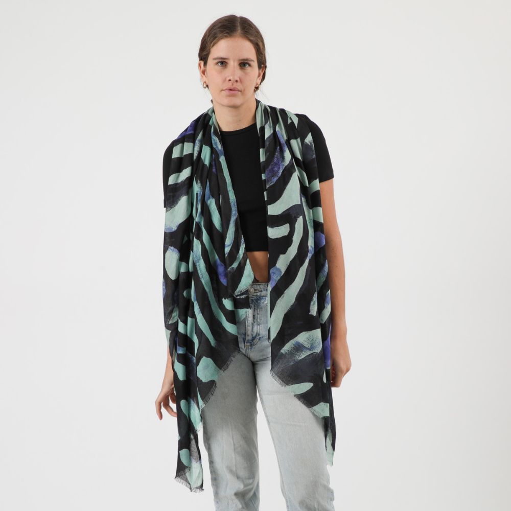 Pañuelo Estampado Leicester Azul Humana