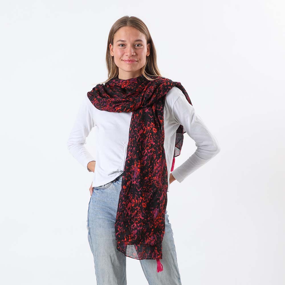 Pañuelo Estampado Almeria Rojo Humana