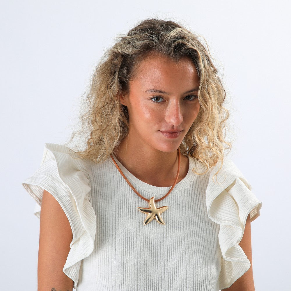 Collar Corto Gold Makoa Humana